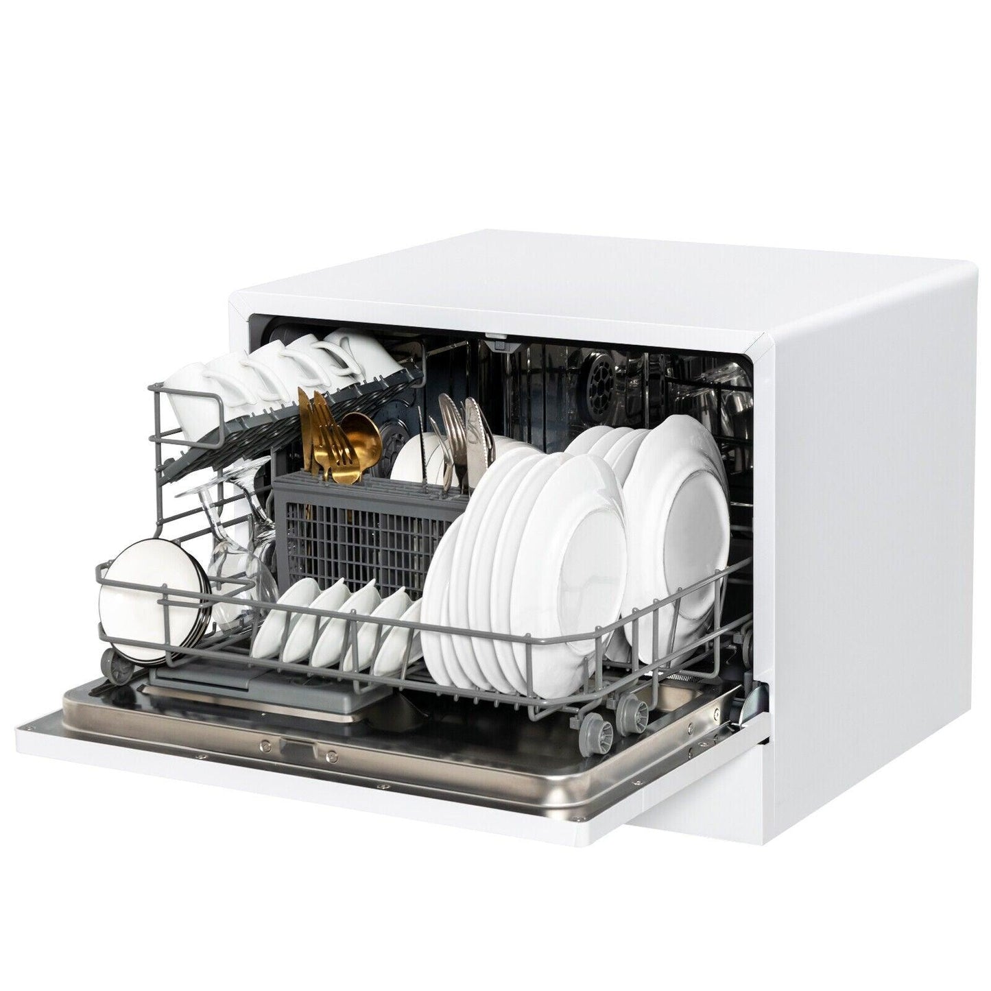 Compact Countertop Dishwasher FP10217,with 6 Place Settings and 5 Washing Programs
