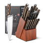 Costway 15 Pieces Stainless Steel Knife Block Set with Ergonomic Handle 60715928 - YOURISHOP.COM