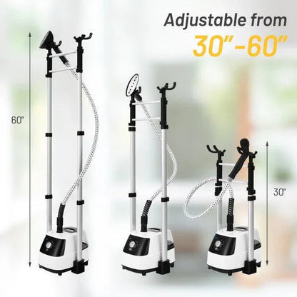 Costway 1750W Garment Steamer 45071863 with 2L Detachable Water Tank and 2-Level Steam - YOURISHOP.COM