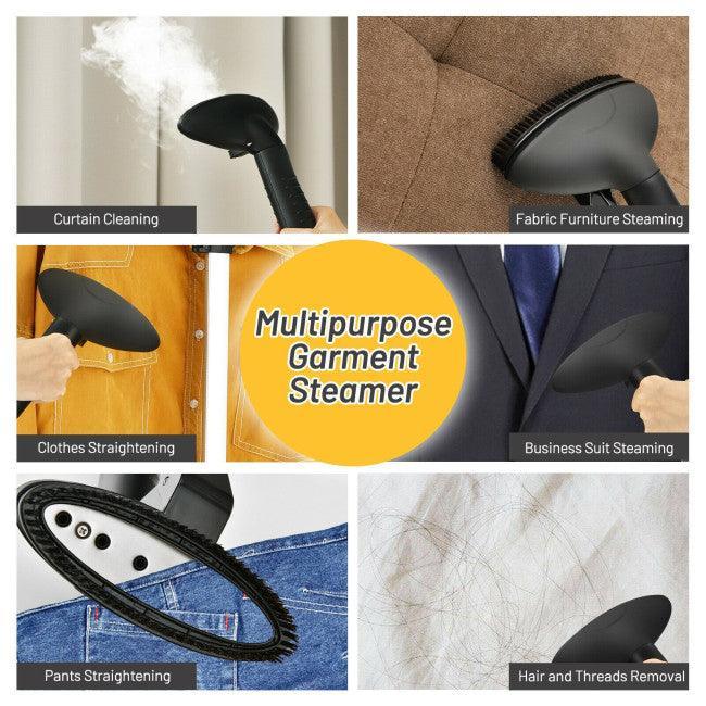 Costway 1750W Garment Steamer 45071863 with 2L Detachable Water Tank and 2-Level Steam - YOURISHOP.COM