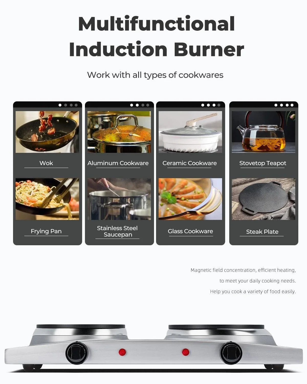 Costway 1800W Double Hot Plate Electric Countertop Burner 18642957 - YOURISHOP.COM