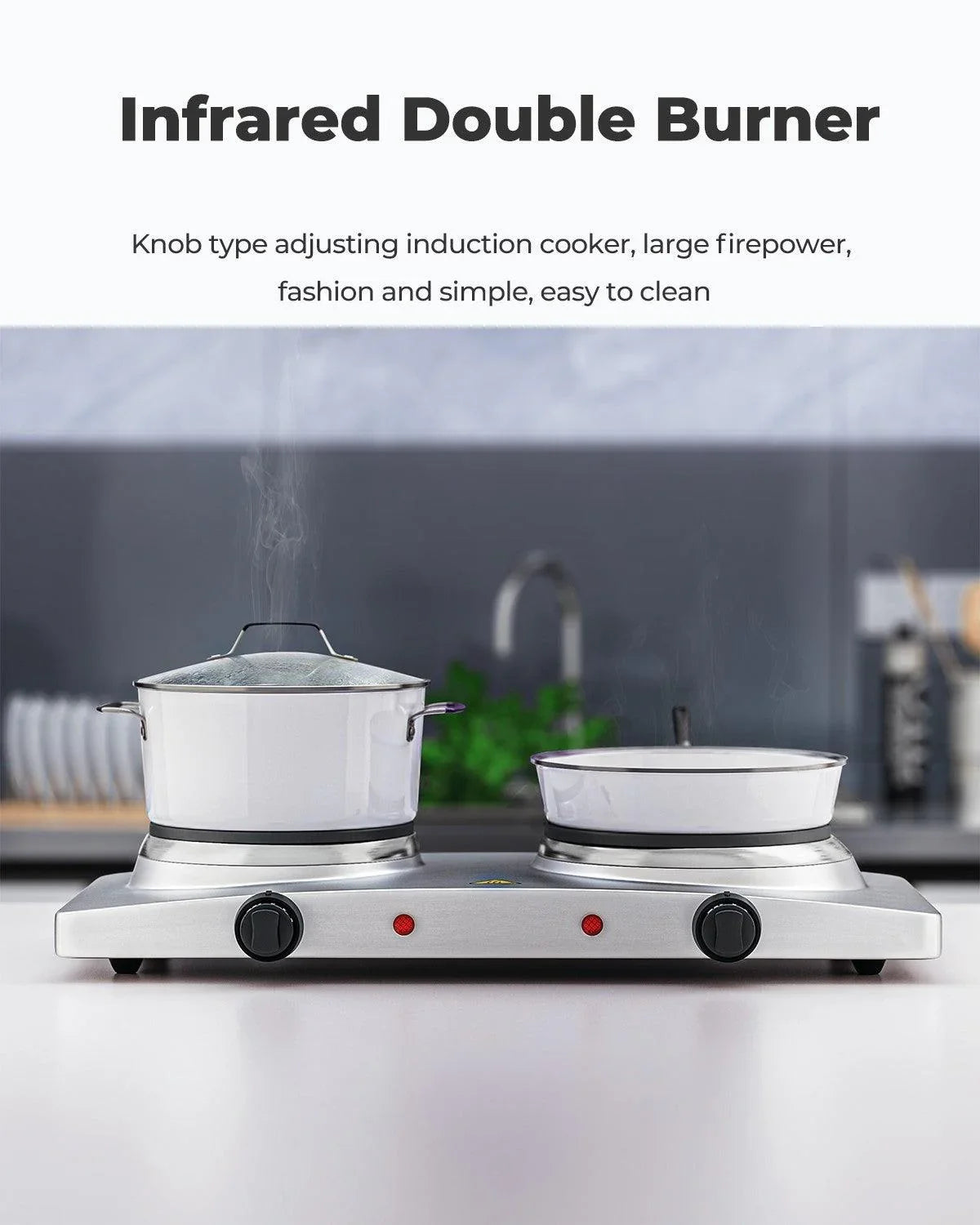 Costway 1800W Double Hot Plate Electric Countertop Burner 18642957 - YOURISHOP.COM