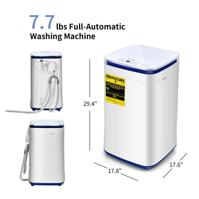 Costway 7.7 lbs Compact Full Automatic Washing Machine 42803791 with Heating Function Pump - YOURISHOP.COM