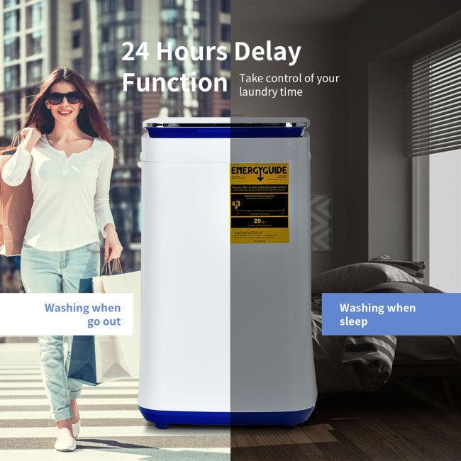 Costway 7.7 lbs Compact Full Automatic Washing Machine 42803791 with Heating Function Pump - YOURISHOP.COM