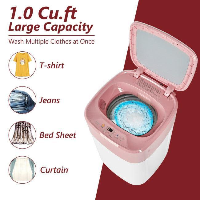 Costway 7lbs Portable Fully Automatic Washing Machine with Drain Pump 94853102 - YOURISHOP.COM