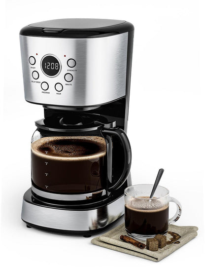 Costway Coffee Maker EP24213,12-cup LCD Display Programmable Brew Machine - YOURISHOP.COM