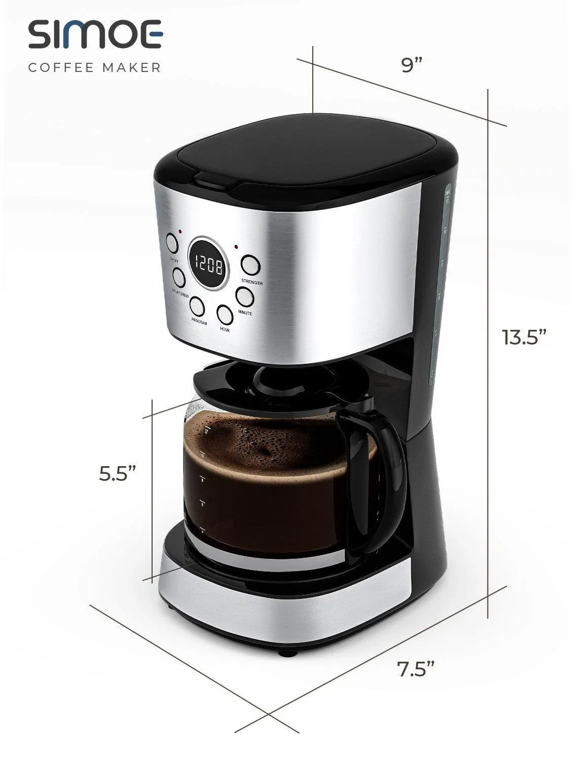Costway Coffee Maker EP24213,12-cup LCD Display Programmable Brew Machine - YOURISHOP.COM