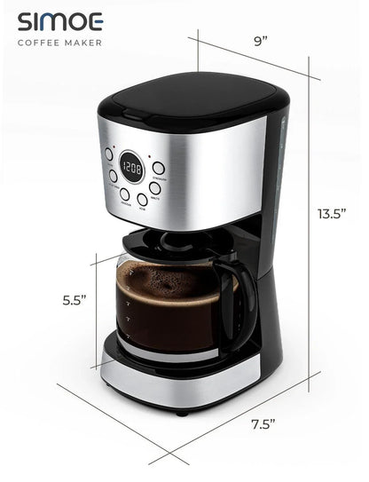 Costway Coffee Maker EP24213,12-cup LCD Display Programmable Brew Machine - YOURISHOP.COM