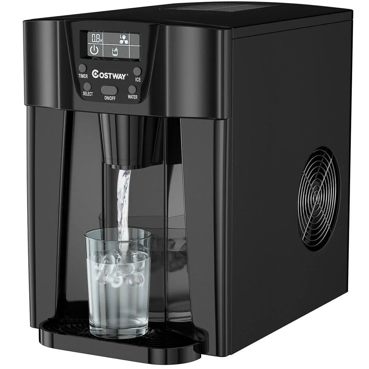 Costway EP24509: 2-In-1 Ice Maker Water Dispenser, 36lbs/24H LCD Display - YOURISHOP.COM