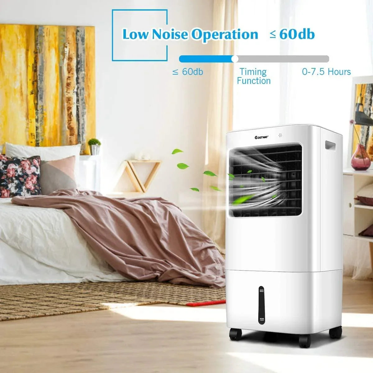 COSTWAY Evaporative Cooler, 3-in-1 Cooler, Fan and Humidifier EP24513US-WHA - YOURISHOP.COM