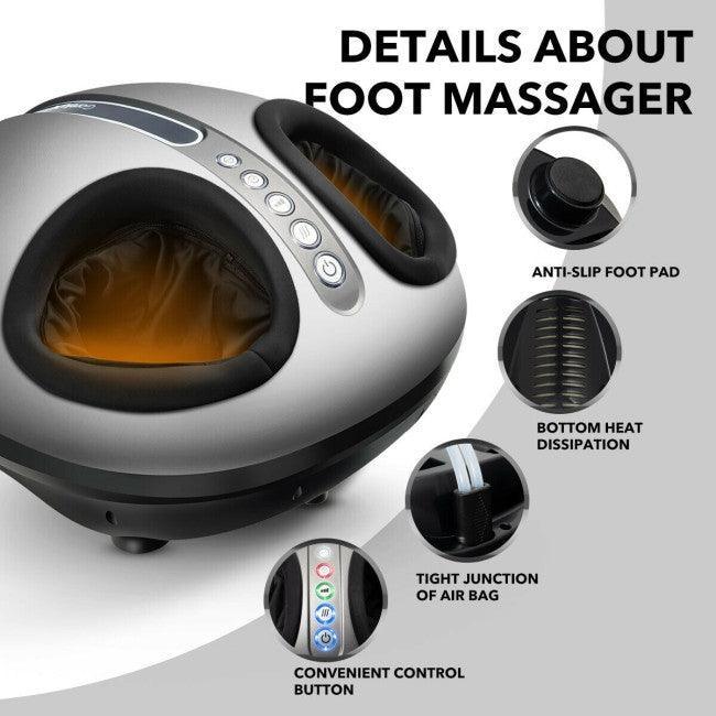 Costway Foot Massager Machine with Heat and Calf Air Bag 09643785 - YOURISHOP.COM