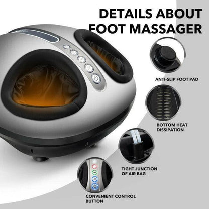 Costway Foot Massager Machine with Heat and Calf Air Bag 09643785 - YOURISHOP.COM