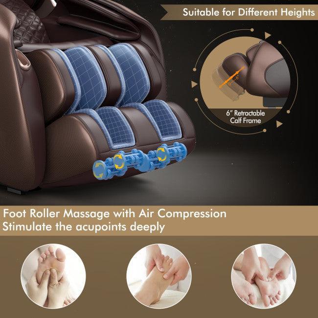 Costway Full Body Zero Gravity Shiatsu Massage Chair with Built-In Heat System 15204873 - YOURISHOP.COM