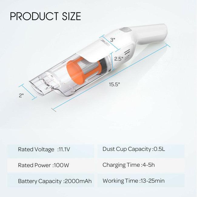 Costway Lightweight Handheld Vacuum Cleaner Cordless Battery Powered Vacuum 64793051 - YOURISHOP.COM