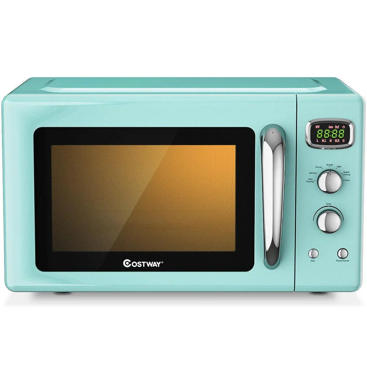 Costway Microwave Oven EP24453 | 0.9 Cu.ft | Retro Countertop | Compact | Yourishop.com - YOURISHOP.COM