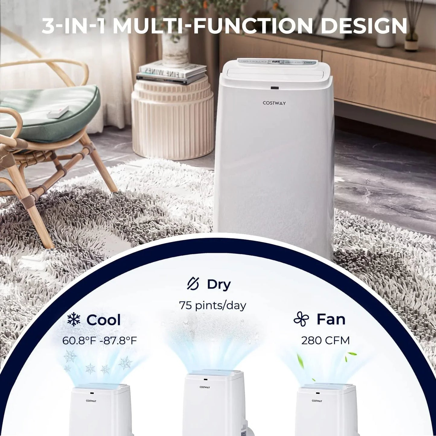 COSTWAY Portable Air Conditioner CPAC120000 - YOURISHOP.COM