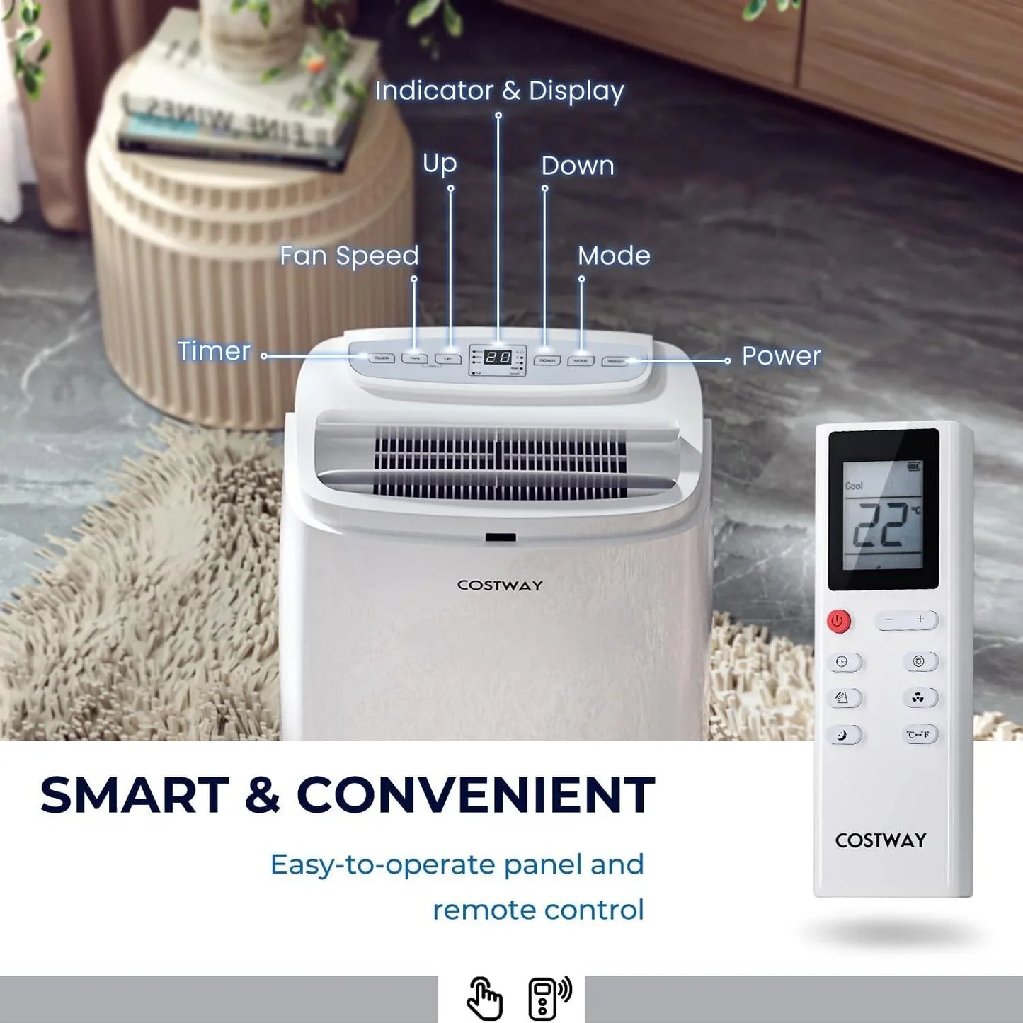 COSTWAY Portable Air Conditioner CPAC120000 - YOURISHOP.COM