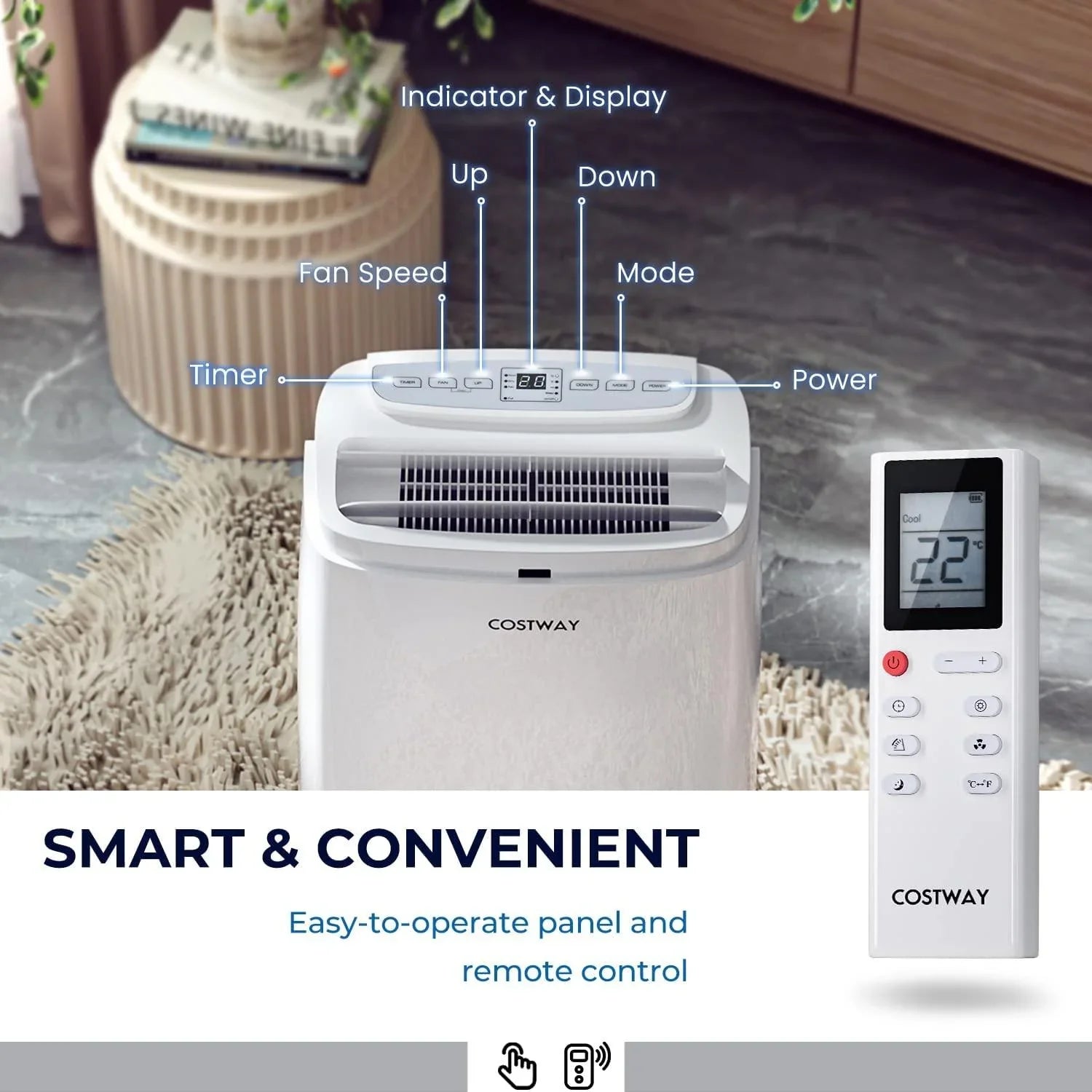 COSTWAY Portable Air Conditioner CPAC120000 - YOURISHOP.COM