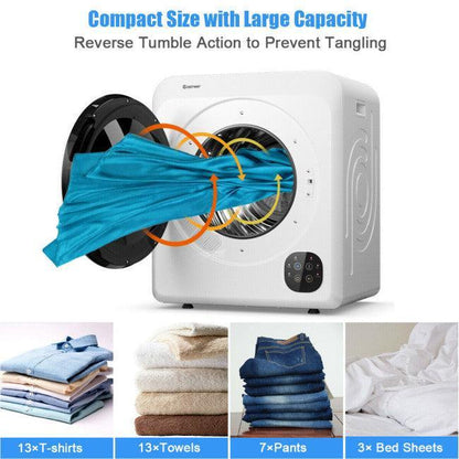 COSTWAY Portable Dryer EP24458US | Stainless Steel Tub, 110V, 1700W, 3.22 cu. ft., 13.2LBS - YOURISHOP.COM