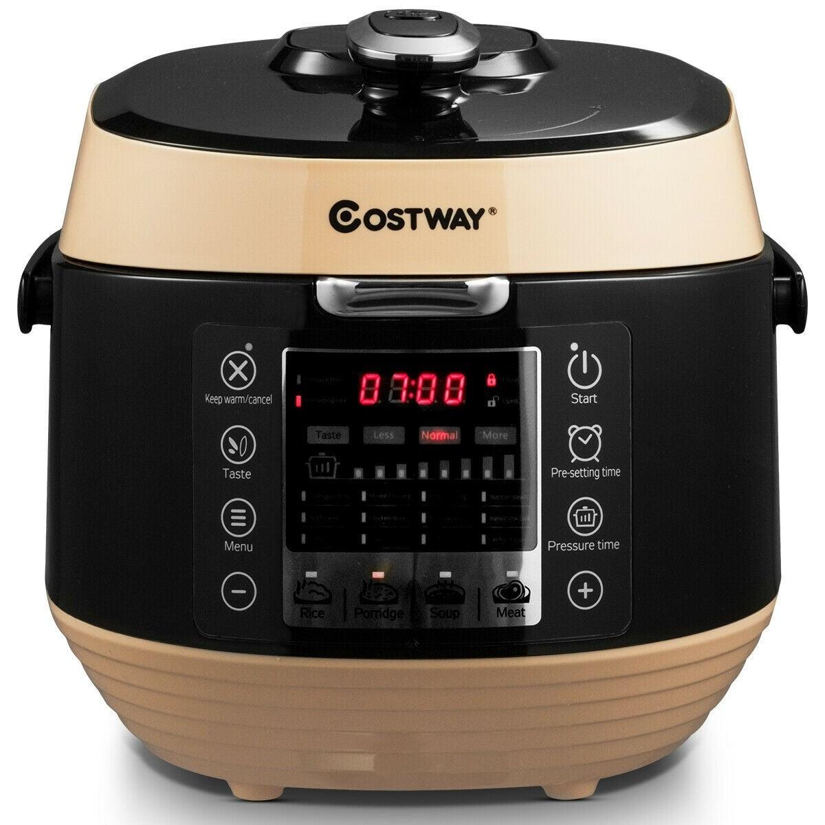 Costway Pressure Cooker EP23973BK,12-in-1 Multi-use Programmable,Non-stick Pot - YOURISHOP.COM