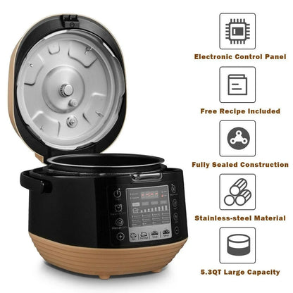 Costway Pressure Cooker EP23973BK,12-in-1 Multi-use Programmable,Non-stick Pot - YOURISHOP.COM