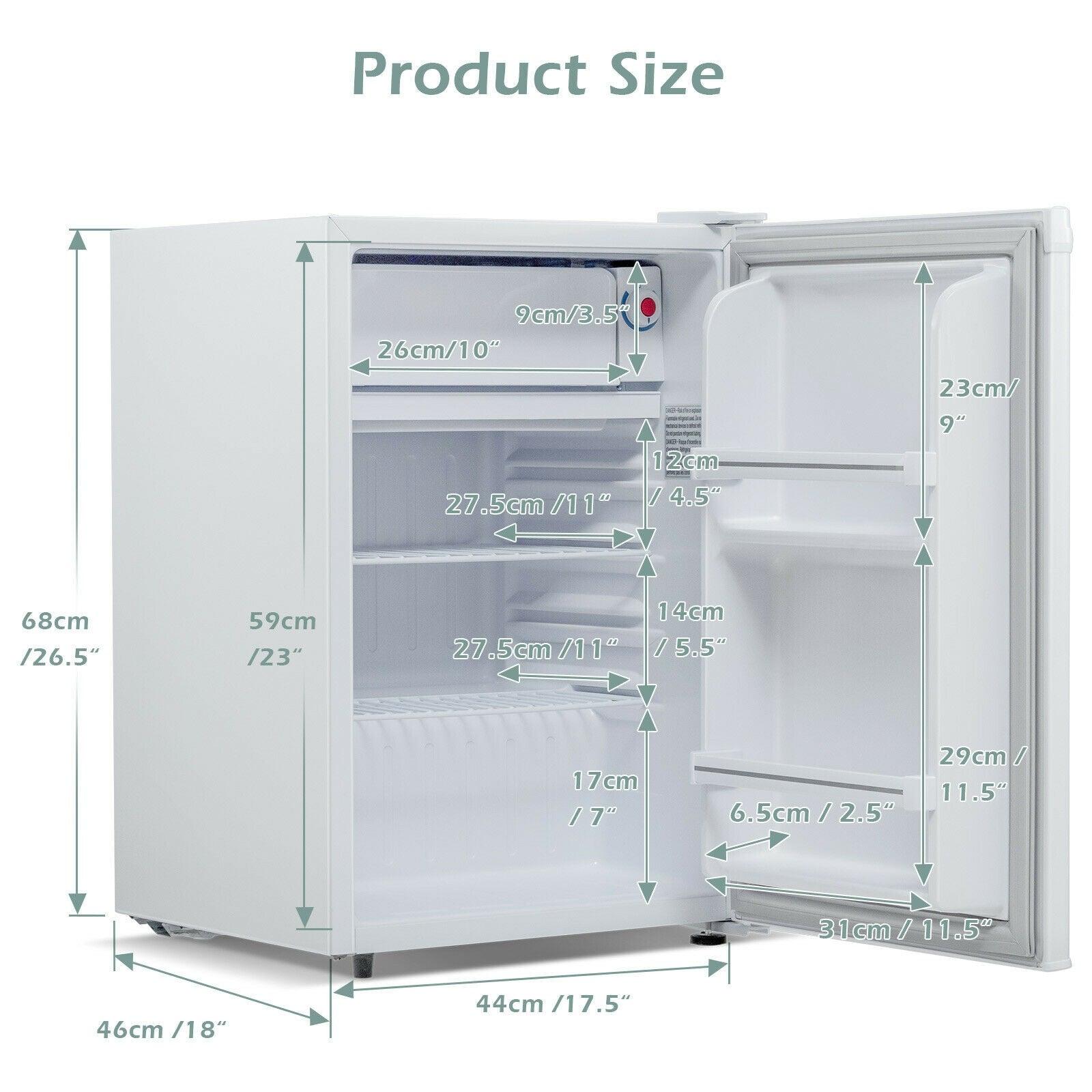 Costway Refrigerator EP24435US, Compact Single Door with Freezer 2.5 Cu Ft - YOURISHOP.COM