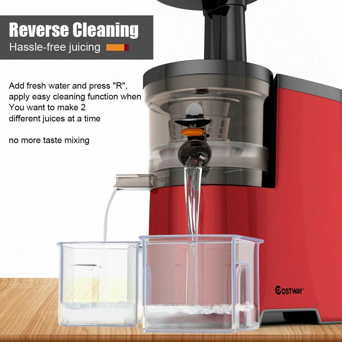 Costway Slow Juicer EP24000US,Fruit Vegetable Masticating Cold Press Extractor - YOURISHOP.COM