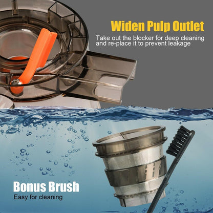 Costway Slow Juicer EP24000US,Fruit Vegetable Masticating Cold Press Extractor - YOURISHOP.COM