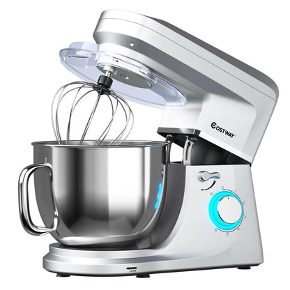 Costway Stand Mixer 96851023，7.5 QT Tilt-Head with Dough Hook Beater,6 Speed 660W - YOURISHOP.COM