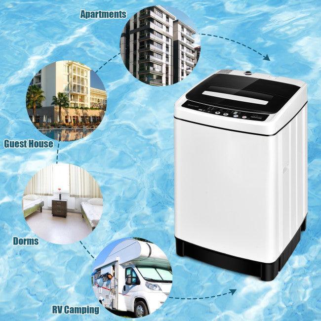 Costway Washing Machine EP24896, Full-Automatic1.5 Cubic Feet 11 LBS Washer - YOURISHOP.COM
