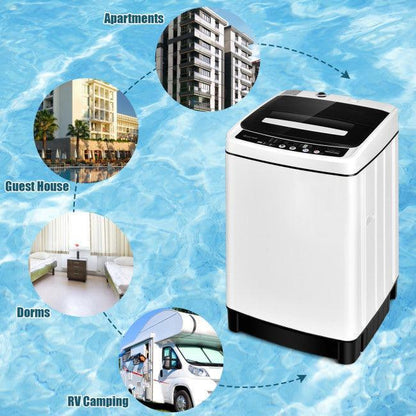 Costway Washing Machine EP24896, Full-Automatic1.5 Cubic Feet 11 LBS Washer - YOURISHOP.COM