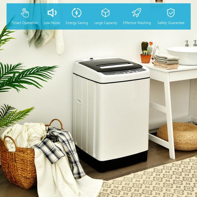 Costway Washing Machine EP24896,Full-Automatic1.5 Cubic Feet 11 LBS Washer with air dryer - YOURISHOP.COM
