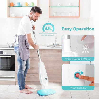 Costway1100 W Electric Steam Mop 50216784 with Water Tank for Carpet - YOURISHOP.COM