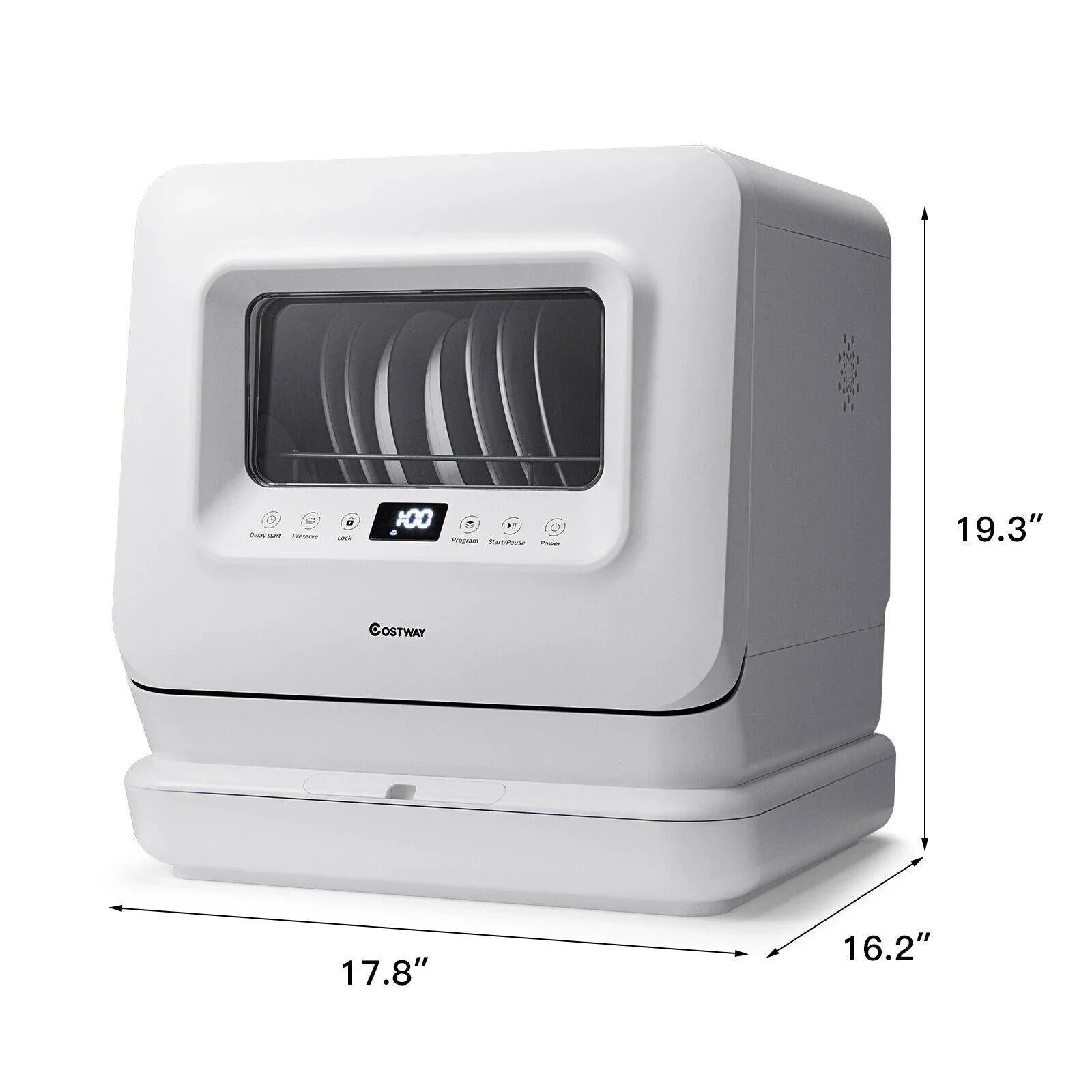 Countertop Dishwasher FP10015,Portable Air Drying 5 Programs with 7.5L Water Tank - YOURISHOP.COM