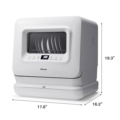 Countertop Dishwasher FP10015,Portable Air Drying 5 Programs with 7.5L Water Tank - YOURISHOP.COM