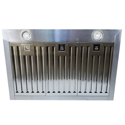 Crown Range Hood PRO-Z01| 800 CFM| Wall Mount| 30"/ 36"| Stainless Steel - YOURISHOP.COM