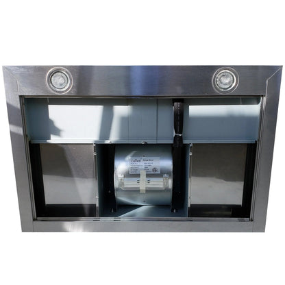 Crown Range Hood PRO-Z01| 800 CFM| Wall Mount| 30"/ 36"| Stainless Steel - YOURISHOP.COM