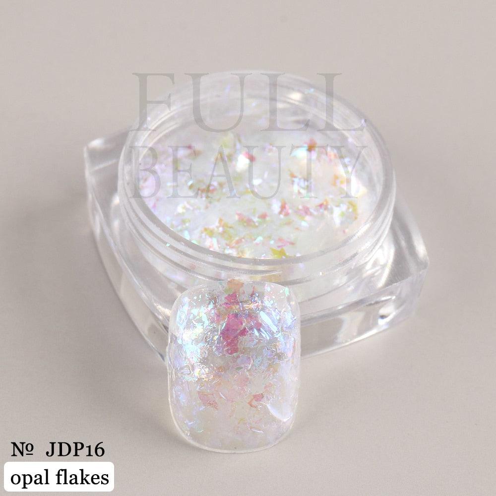 Crystal Fire Opal Flakes Nail Sequins Purple Holographic Glitter DIY Chrome Powder for Spring Nails Manicure Paillettes GL1857 - YOURISHOP.COM