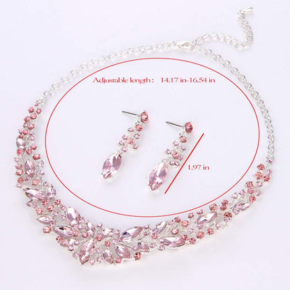 Crystal rhinestone Jewelry Sets with crowns Bridal wedding and party dress Necklace Sets for birdesmaid necklace Women gift - YOURISHOP.COM