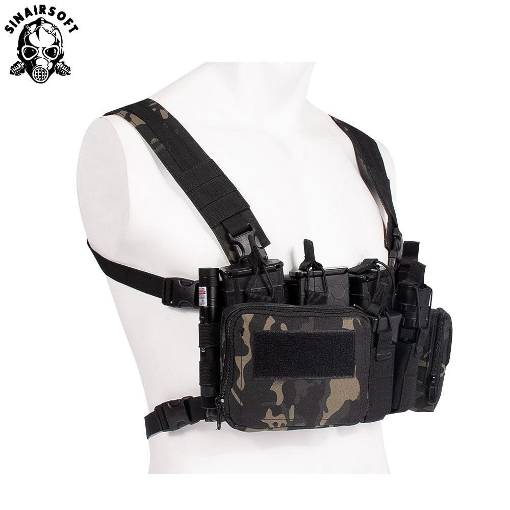 CS Match Wargame TCM Chest Rig Airsoft Tactical Vest Military Gear Pack Magazine Pouch Holster Molle System Waist Men Nylon Swat - YOURISHOP.COM