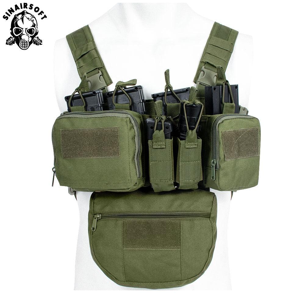 CS Match Wargame TCM Chest Rig Airsoft Tactical Vest Military Gear Pack Magazine Pouch Holster Molle System Waist Men Nylon Swat - YOURISHOP.COM
