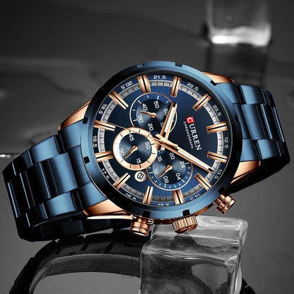 CURREN Men Watch Top Brand Luxury Sports Quartz Mens Watches Full Steel Waterproof Chronograph Wristwatch Men Relogio Masculino - YOURISHOP.COM