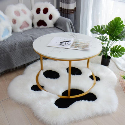 Cute Cat Paw Pattern Soft Plush Carpet Home Sofa Coffee Table Floor Mat Bedroom Bedside Decorative Carpet - YOURISHOP.COM