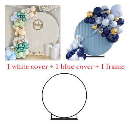 DD Velvet Circle Backdrop Decoration 7ft 3 Color Customizable for Wedding Birthday Event Background Frame Photography Backdrops - YOURISHOP.COM