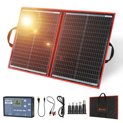 Dokio 100W 18V Flexible Black Solar Panels China Foldable 12V Controller 100 Watt Panels Solar For Car Battery - YOURISHOP.COM
