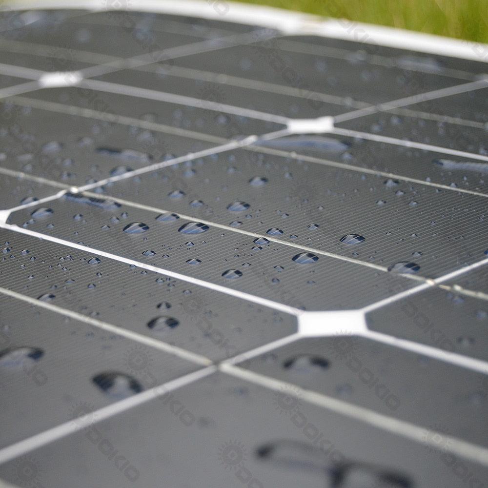 DOKIO 18V16V 100W Flexible Solar Panels 300W Waterproof Monocrystalline Solar Panel Camping RV Home Charge 12V DFSP-100M - YOURISHOP.COM