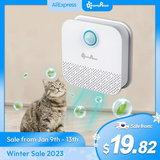 DownyPaws 4000mAh Smart Cat Odor Purifier For Cats Litter Box Deodorizer Dog Toilet Rechargeable Air Cleaner Pets Deodorization - YOURISHOP.COM