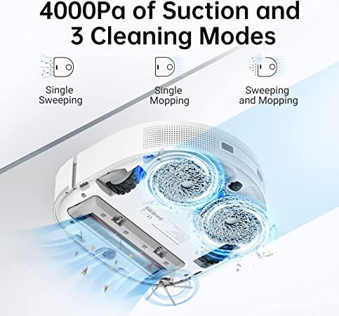 Dreame robot vacuum cleaner W10,Sweeping, Mopping, Washing and Drying