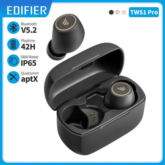 EDIFIER TWS1 Pro TWS Wireless Bluetooth Earphone aptX Bluetooth V5.2 up to 42hrs playback time Fast charging capabilities - YOURISHOP.COM