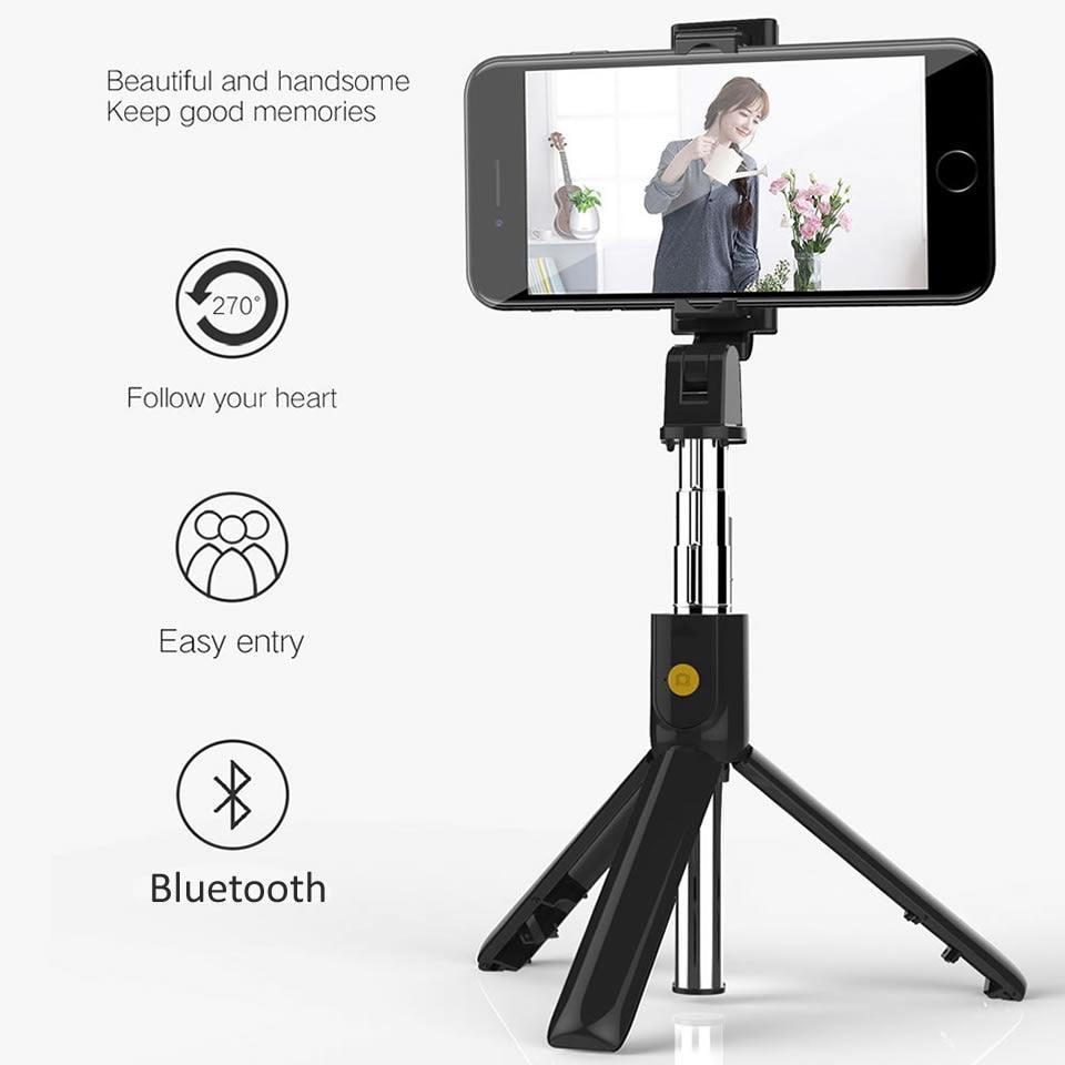 ELECTOP 3 in 1 Wireless Bluetooth Selfie Stick for iphone/Android Foldable Handheld Monopod Shutter Remote Extendable Tripod - YOURISHOP.COM